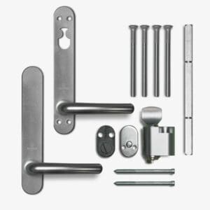 Beslagsett NorDan Balkongdør SØLV